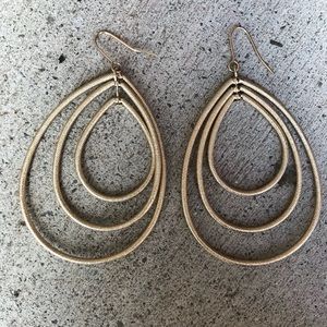 Textured Gold Multi Loop Earrings
